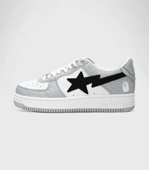 'Bape Sta Grey Embrossing'