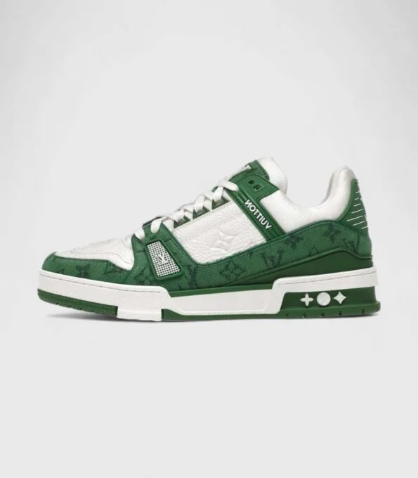 'Trainer Monogram Green Denim'