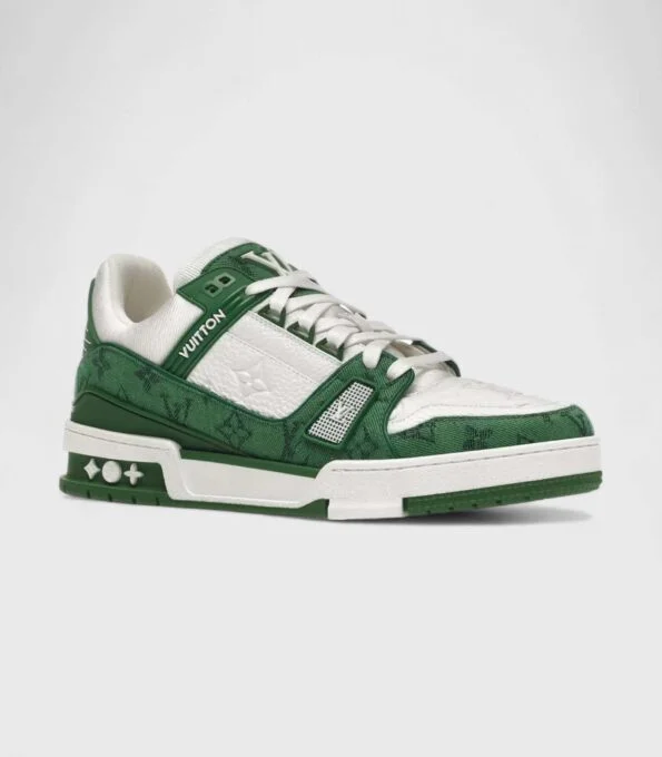 'Trainer Monogram Green Denim'
