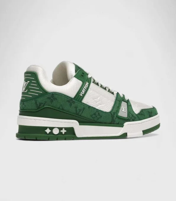 'Trainer Monogram Green Denim'