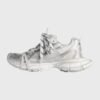 'Mesh Trainers In White/Silver'