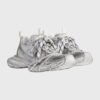 'Mesh Trainers In White/Silver'