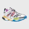 'Track Metallic Panelled Silver'